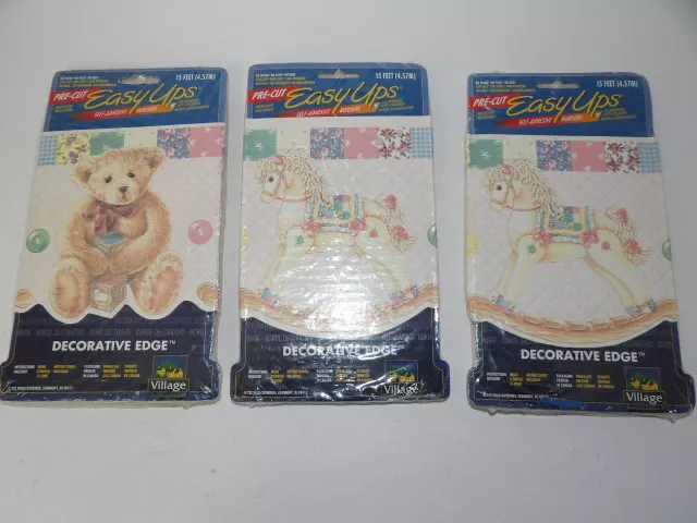 Village Easy Ups autoadhesivo borde de peluche barba caballo mecedor 3 piezas