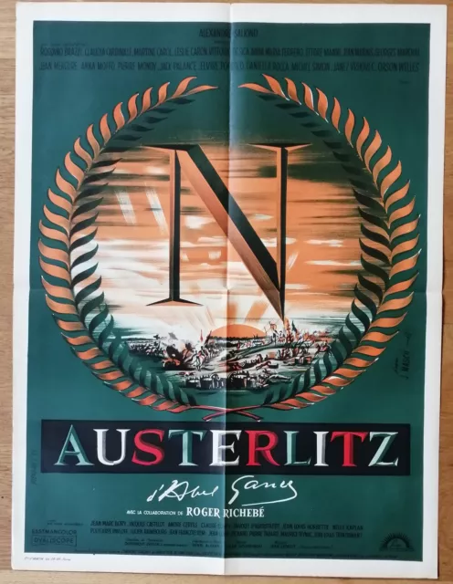 AUSTERLITZ abel gance mascii affiche cinema originale 80x60 '60