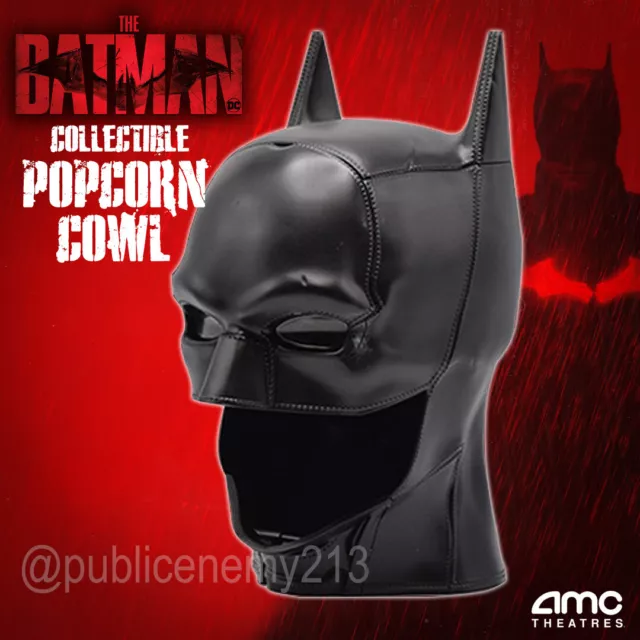 THE BATMAN 2022 Amc Movie Cowl Mask Popcorn Bucket Vessel Prop Size ...