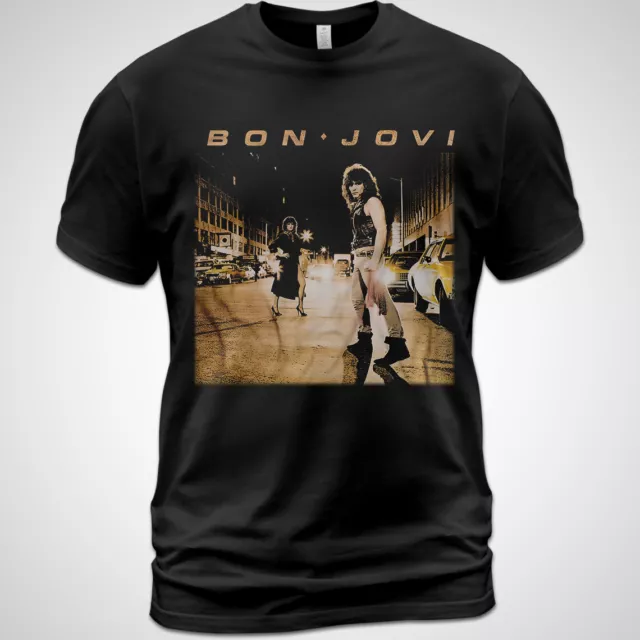 Cotton Unisex T-shirt Bon Jovi Best Album Music Tee Jon Bon Jovi David Bryan