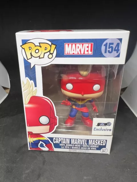 Funko POP! NIP Marvel GTS Exclusive CAPTAIN MARVEL MASKED #154