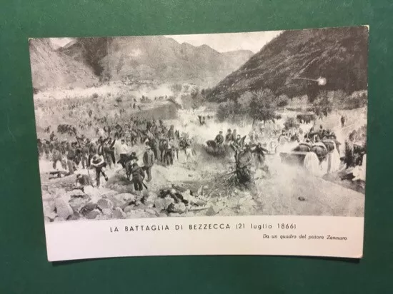 Cartolina La Battaglia di Bezzecca - Da un Quadro del Pittore Zennaro - 1930 ca.