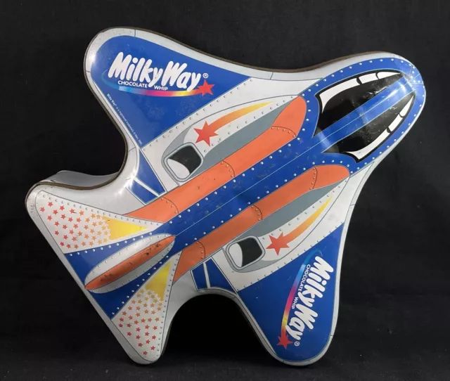 Vintage Milky Way Chocolate Plane Promo Collectors Tin Box Airplane Aeroplane