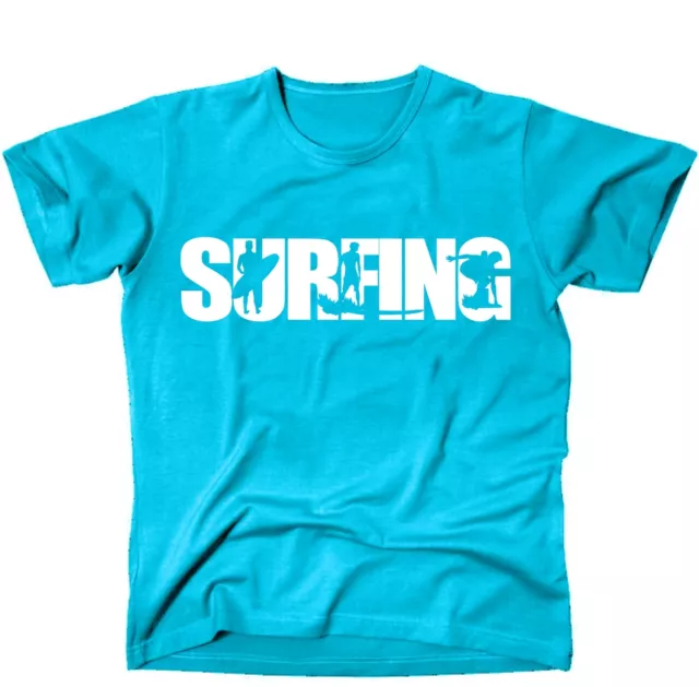 T-Shirt SURFING Wassersport Surfen Surfbrett Siviwonder Motorboot Boot Geschenk