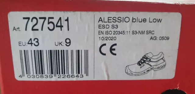 Elten 727541 Alessio Blue Low ESD S3 Gr.43 Sicherheits-schuhe Arbeits-halbschuhe 3