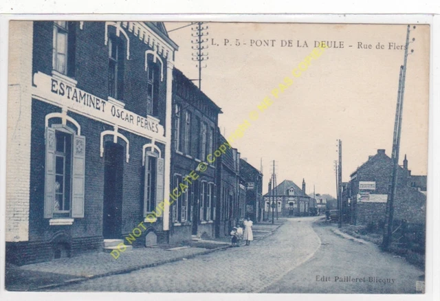 CPA 59128 Bridge Of La Deule Street Flers Estaminet Oscar Pernes Edit Pailleret
