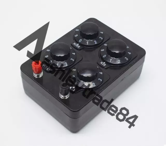 Neu Präzision Variable / Jahrzehnt Widerstand Kiste 0-9999 Ohm