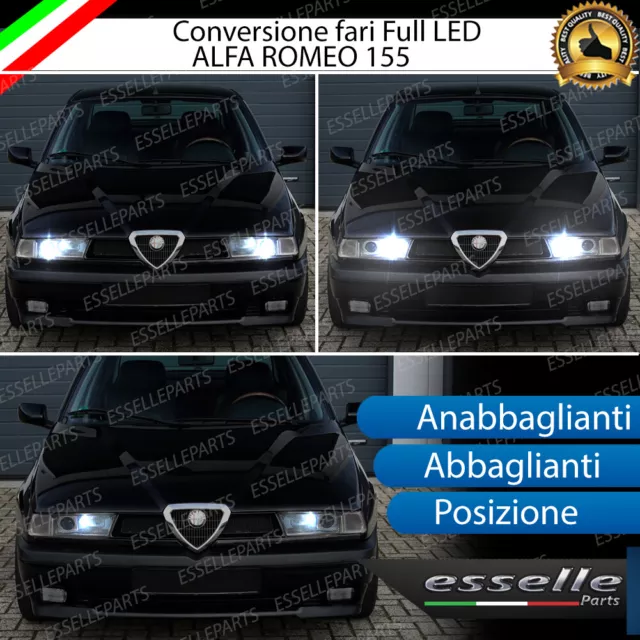 Kit Fari Full Led Alfa Romeo 155 Anabbaglianti Abbaglianti Luci Posizione 6000K