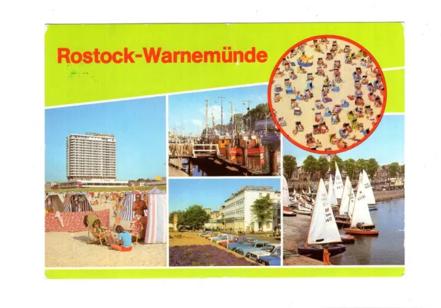 AK Ansichtskarte Rostock-Warnemünde / Yachthafen / Strand +++