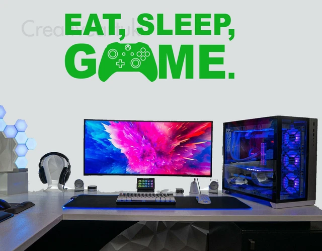 Adesivi da parete gioco Eat Sleep Game XBOX ONE decalcomanie da parete arte gioco XBOX murales