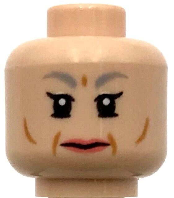 Lego New Light Nougat Flesh Minifigure Head Dual Sided Female Yellow Glasses
