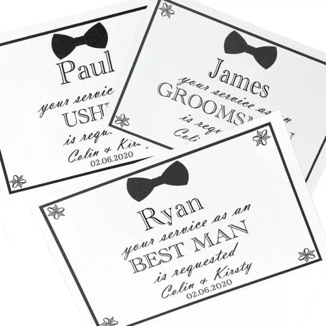 Will you be my Best Man Usher Groomsman Pageboy completo con sobre Kraft