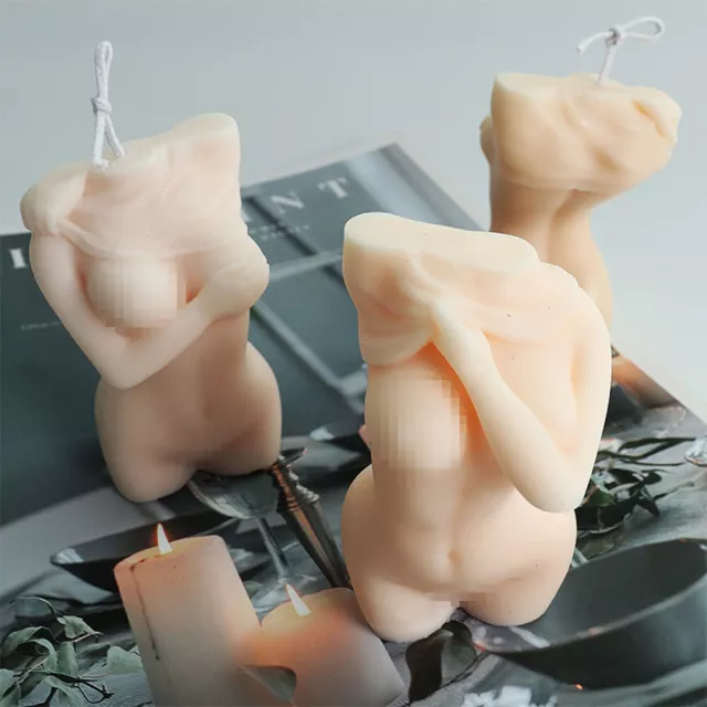 3D Strip Girl Woman Body Candle Mold DIY Making Human Torso Soap Wax Resin Mould 2