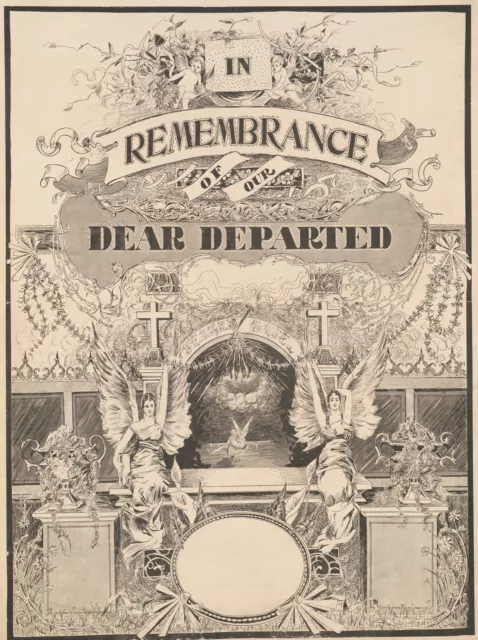 9550.Decoration Poster.Room Wall art.Home decor.Victorian Funeral Remembrance