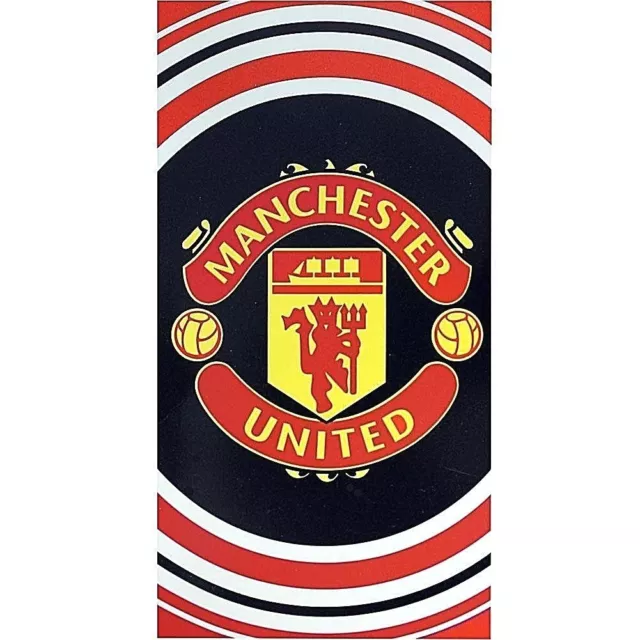 Manchester United Fc Large Red White Beach Bath Swim Gym Towel 100% Cotton Mufc