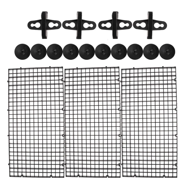 4 Divisori Per Acquari SENZEAL - Griglia In Plastica Nero, Fori 3x3 Mm, Per Isolamento Fondo - Foto 9
