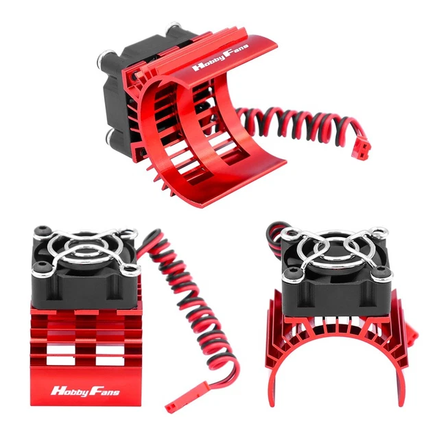 Excellent Heat Dissipation Motor Heatsink with Cooling Fan for 110 RC Car Truck