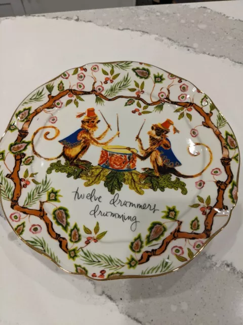 NEW Anthropologie Inslee Fariss Twelve 12 Days Christmas Plate