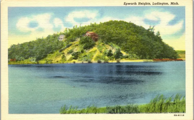 Vintage Michigan MI Postcard 1940's Epworth Heights Ludington Mason County