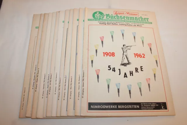 Der Büchsenmacher Jahrgang 1962-Hefte 1-12-Komplet