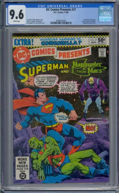 Dc Comics Presents #27 Cgc 9.6 Superman 1St Mongul Jim Starlin White Pages
