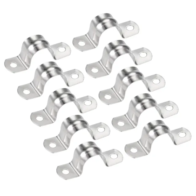 U Shaped Conduit Clamp Saddle Strap Tube Pipe Clip Stainless Steel M20 10Pcs