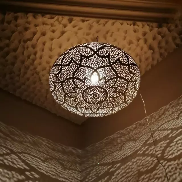 Handmade Moroccan Pendant Light - Moroccan Brass Ceiling Lamp,  Chandelier Light