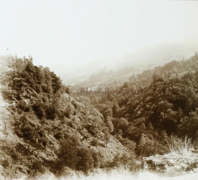 France Montagne Valley Photo Stereo PL58L4n10 Glass Plate c1920
