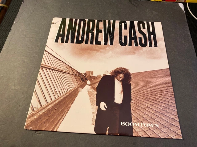 Andrew Cash – Boomtown Vinyl Record LP Island Records stamped promo 1989 Rock
