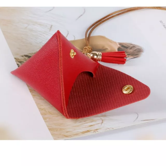 SOLID COLOR STORAGE Bag Portable Wallet New Leather Coin Purse $5.81 ...