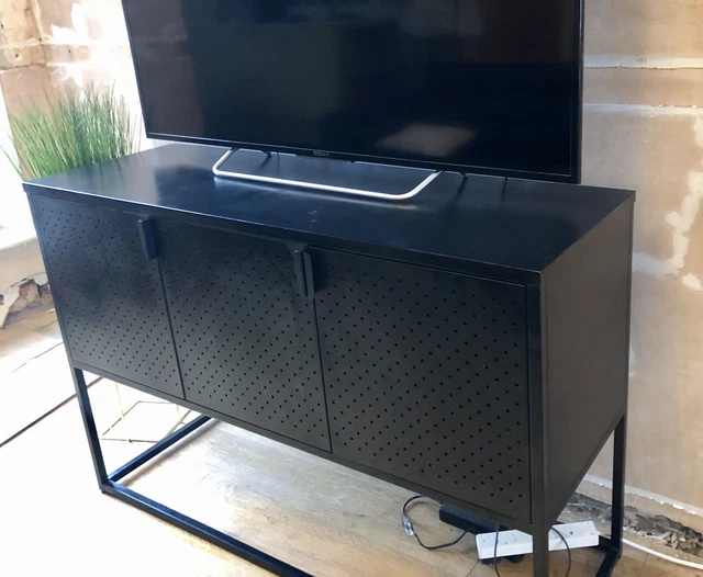 JYSK VIRUM 3,DOOR black metal sideboard, Unit £49.99 PicClick UK