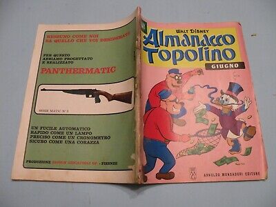 Almanacco Topolino 1967 N.6 Mondadori Disney Originale Molto Buono No Bollini