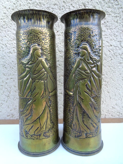 Paire de grand vases en terre cuite, travail des années 1960
