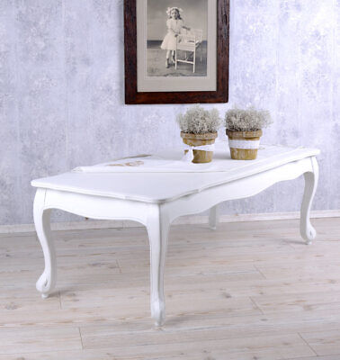 Mesa de centro blanco sofá estilo rústico mesa de salón mesa auxiliar Shabby Chic