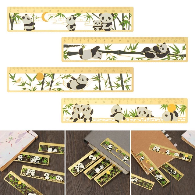 Student Book Holder Measuring Scale Metal Ruler Hollow Rulers Metal Bookmark