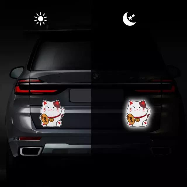 Riflettente Adesivi Auto Lucky Cat Auto Cappuccio Corpo Lato Decal Graffi Cover