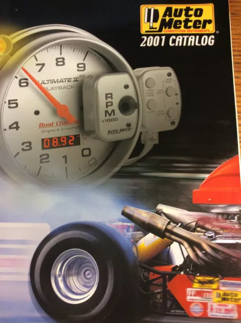 2001 AUTO METER COMPETITION INSTRUMENTS RACING CATALOG 99 Pg TACHOMETERS ETC.