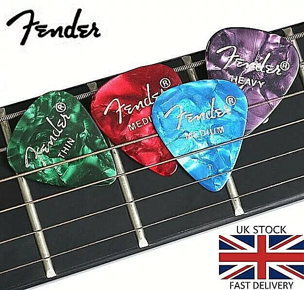 Fender Guitar Picks / Plectrums Choice Of Quantities for Acoustic Electric Bass.