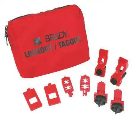 Brady 99300 Portable Lockout Kit,Filled,Electrical,9