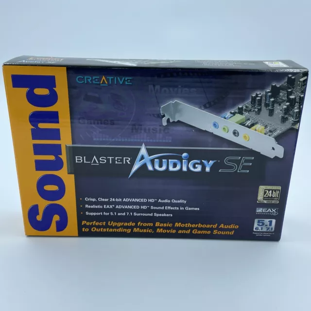 NEW Creative Sound Blaster Audigy SE 7.1 CH PCI Sound Card SB0570 Support WIN10