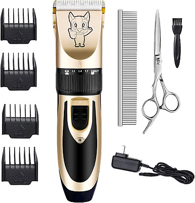 PET CLIPPERS Professional Heavy Duty Trimmer Thick Hair Dog Grooming Kit