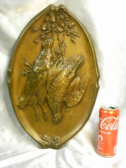 ANCIEN TABLEAU DE PERDRIX TROPHEE DE CHASSE VENERIE PLAQUE MURALE ...