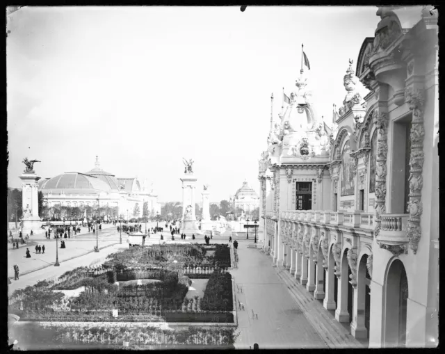 Glass slide, Negative, 24x30cm, Pont Alexandre III, Expo. Uni. / World Fair 1900