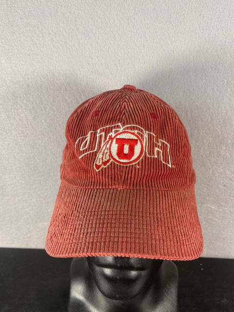 Vintage Utah Utes Corduroy Hat Retro SnapBack Hat Russell Athletics