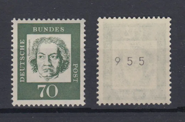 Bund 358y a ungerade Nummer Bedeutende Deutsche 70 Pf postfrisch