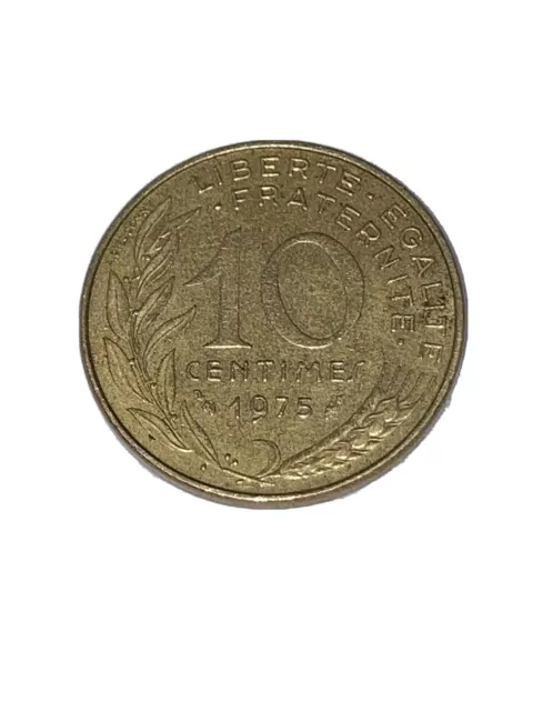 France Republique Francaise 1975 10 Centimes Coin