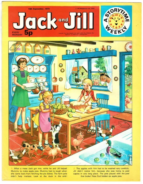 Jack & Jill and Teddy Bear comic 15th September 1974 - 'Storytime Weekly' - Comb