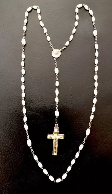 hübscher alter Perlmutt Rosenkranz   - Rosary