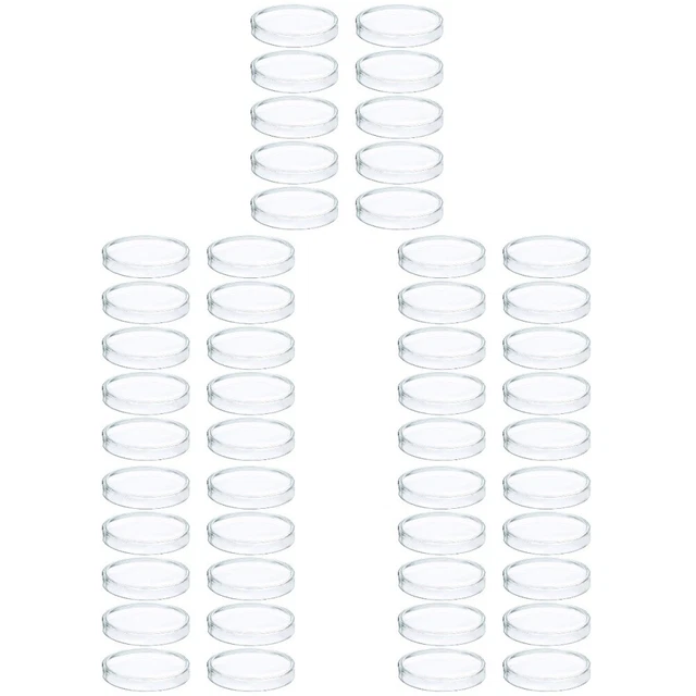 50 Pcs  Plant Cell Tissue Petri Dishes with Lid Laboratory Equipment Accessories