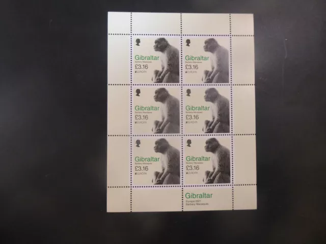 Gibraltar 2021, Cept KB Serie  "Affen", **/MNH, Mi.Nr.2000/01, per 2, ME 162,- 3